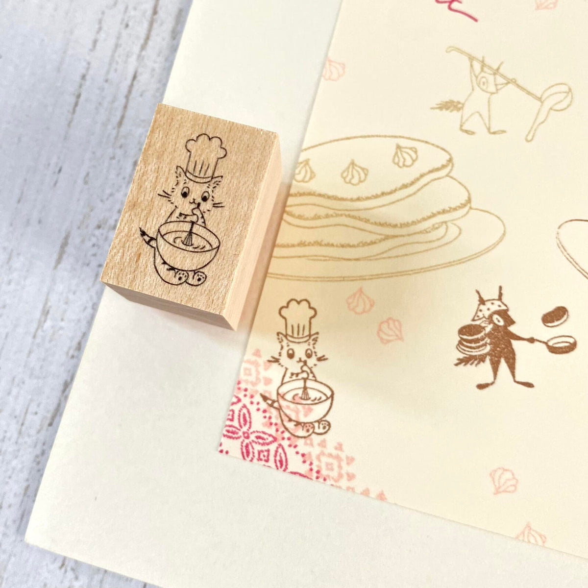 Mori Ringo Rubber Stamp - Cooking cat – petit zakkaya