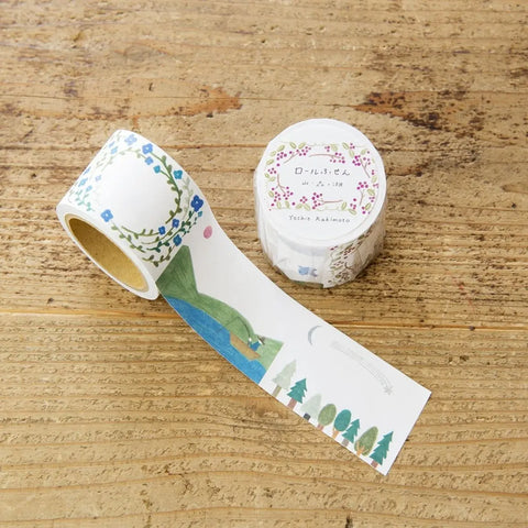 Tegamisha 手紙社 - Memo roll tape - Yama/Forest/Lake (Yoshie Kakimoto 柿本芳枝)