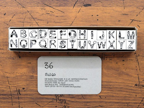 36 Sublo x Hishino Shiho Alphabet stamp (pre-order)