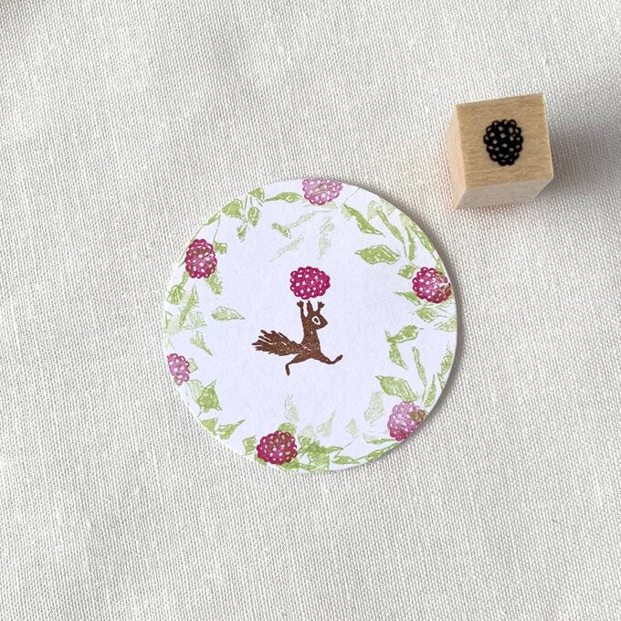 Mori Ringo Rubber Stamp - Raspberry – petit zakkaya