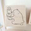 Hokkos rubber stamp - Travel bears