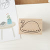 Hokkos rubber stamp - Swans