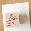 Littlelu rubber stamp - Take care