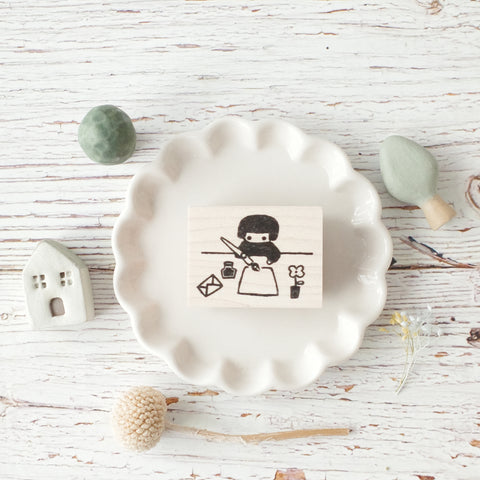 Hankodori stamp - Let's write a letter (Large)