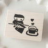 Hankodori stamp - Barista boy (Large)
