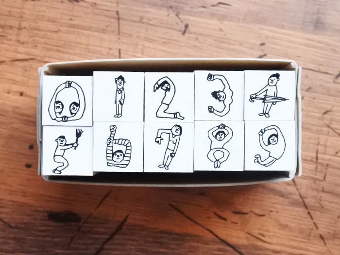 【2025秋冬新作】 rubber number Shiho Hoshino x Sublo 36 stamp size (S set ネームタグ