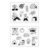Mizushima - Tadashi Nishiwaki× mizushima JIZAI Clear Stamps People and Food