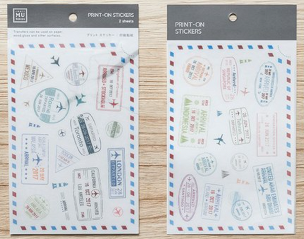 MU Print-On Sticker - Vintage Series 17 - Travel