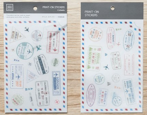 MU Print-On Sticker - Vintage Series 17 - Travel