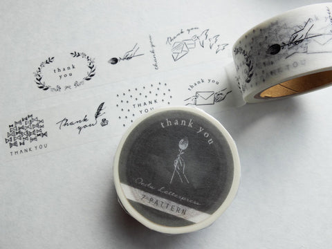 Oeda Letterpress Masking Tape - 7pattern thank you