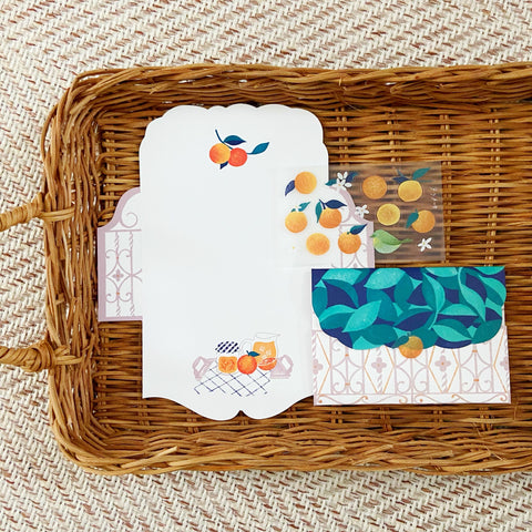 A．La．Carudou - Fruit garden mini card letter set