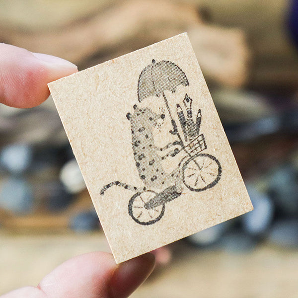 Keibunsha - Rubber Stamp - Bicycle series - Leopard