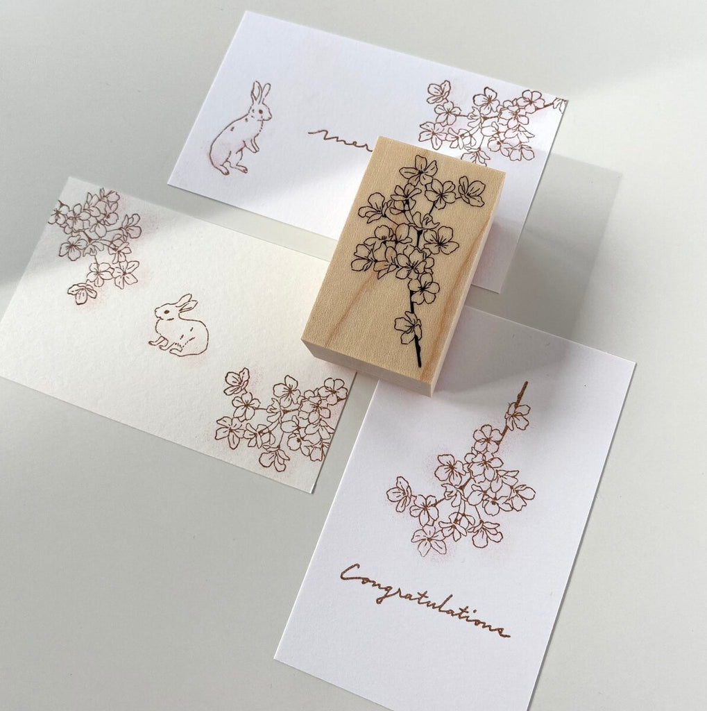 Mori Ringo Rubber Stamp - Sakura