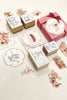Two black circles - 【All About Red】Machine-made stamp set (4 Stamps)