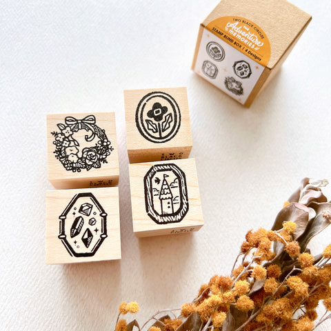 Two black circles - THE ADVENTURE MEMORIES series rubber stamp