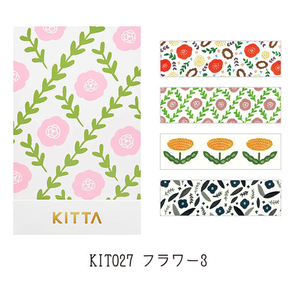 KITTA Washi Tape-Flower 手帳標籤-花朵