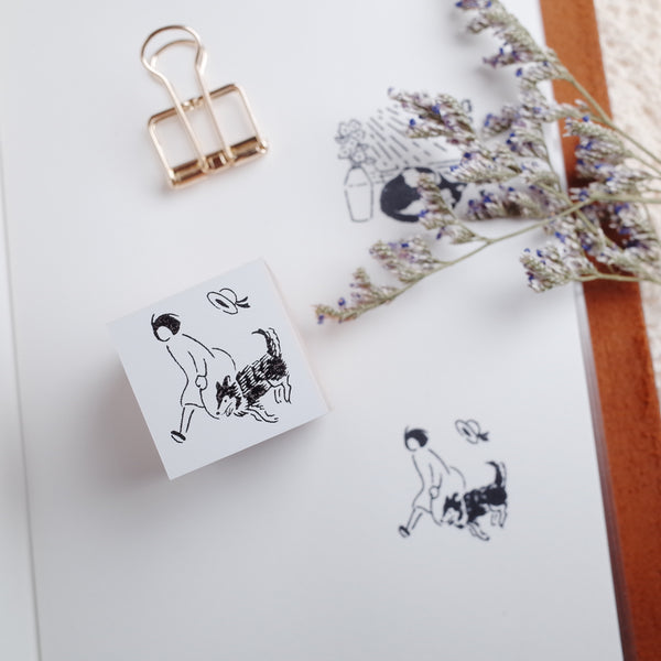 Rakui Hana x niconeco zakkaya Collaboration Stamp - Take a walking