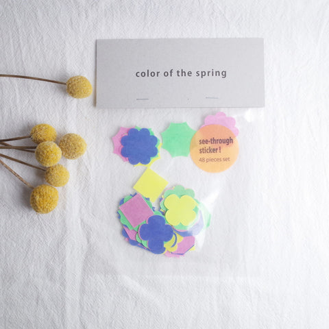 Classiky 倉敷意匠 Flake Sticker - Spring color (Small)
