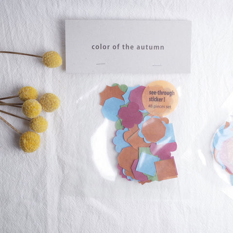 Classiky 倉敷意匠 Flake Sticker - Autumn color (Small)