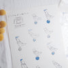 Classiky 倉敷意匠 Mimeograph Sticker - Bird (Blue)