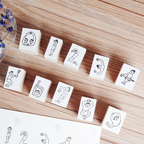 36 Sublo x Hoshino Shiho number rubber stamp set