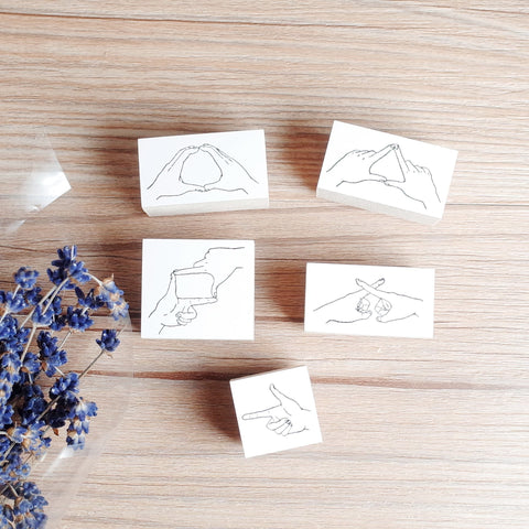 36 Sublo x Hoshino Shiho hand mark rubber stamp set