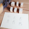36 Sublo x Hoshino Shiho hand number rubber stamp set (pre-order)