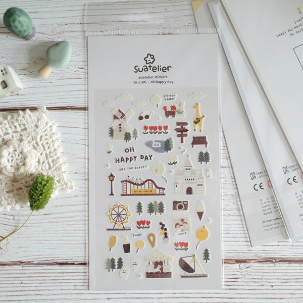 Suatelier sticker - oh happy day 1106