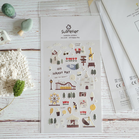 Suatelier sticker - oh happy day 1106