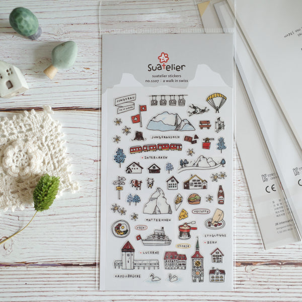 Suatelier sticker - a walk in swiss 1107