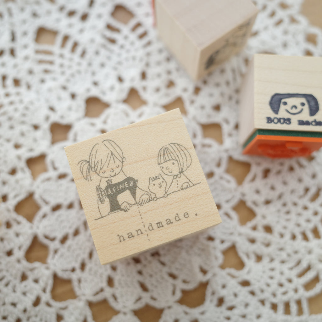 BOUS stamp - Handmade with daughter