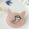 Pottering Cat Pin - Calligraphy