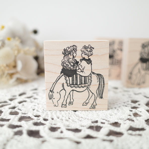 Krimgen rubber stamp - Happily Ever After series - Horse Riding