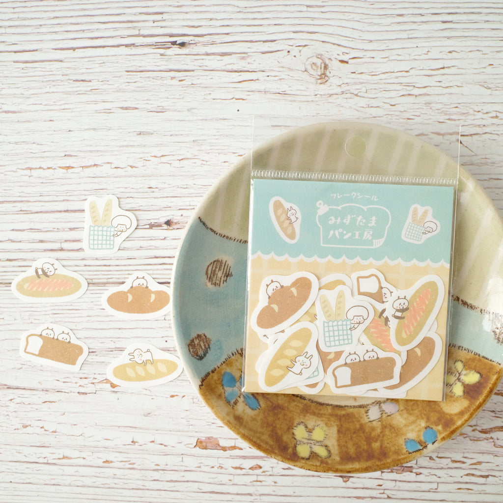 Paperi Platz x Mizutama Flake Stickers - Bread 4