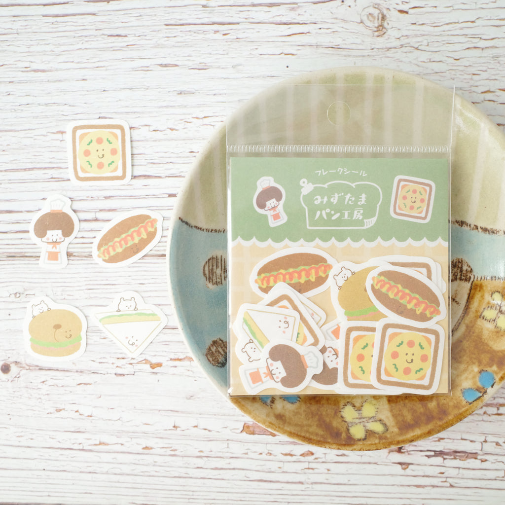 Paperi Platz x Mizutama Flake Stickers - Bread 2