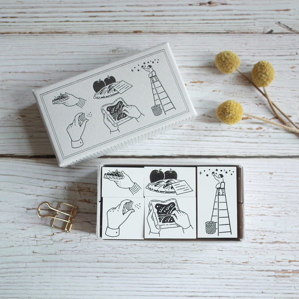 Rakui Hana Fruits Basket Stamps Set
