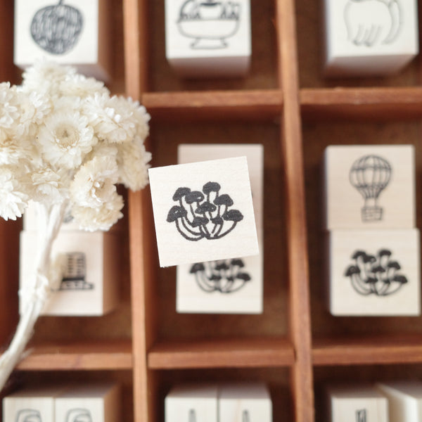 Necktie Rubber Stamp - Mushroom