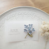 toi toi toi Handmade Accessories - Brooch Ajisai (Blue) (Pre-order)