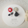 toi toi toi Handmade Accessories - Flower Earrings (Greige x Red) (Pre-order)