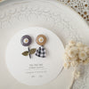 toi toi toi Handmade Accessories - Flower Earrings (Purple x Caramel) (Pre-order)