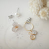 toi toi toi Handmade Accessories - Flower & Butterfly Earrings (Grey) (Pre-order)