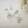 toi toi toi Handmade Accessories - Flower & Butterfly Earrings (White) (Pre-order)