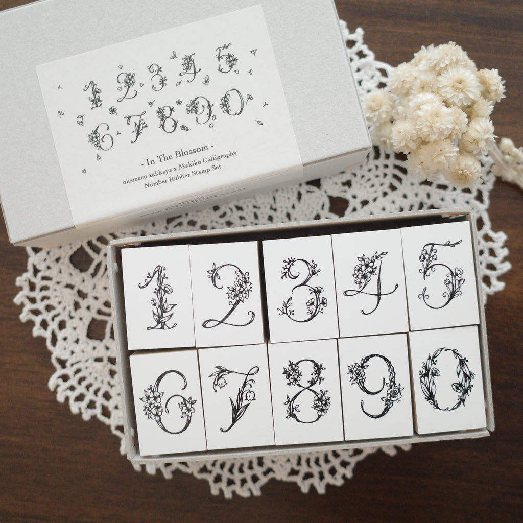 niconeco x Makiko Number Stamp Set - In The Blossom