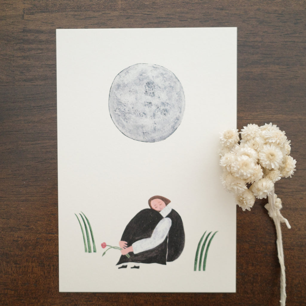Necktie Postcard - Full Moon