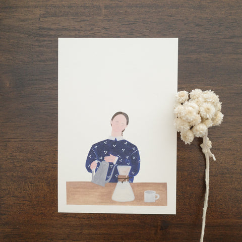 Necktie Postcard - Coffee