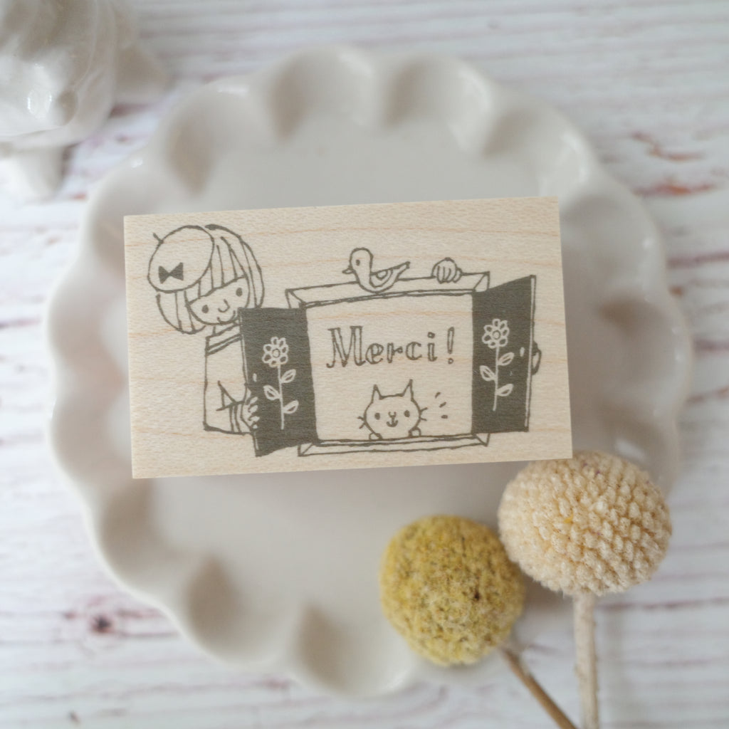 BOUS stamp - Merci from Window
