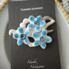 Naoko Nakajima Handmade Ceramic Brooch - Blue Star Moon