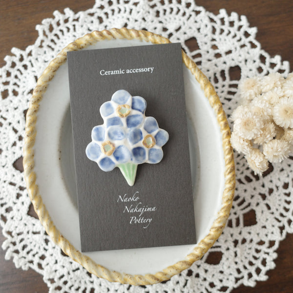Naoko Nakajima Handmade Ceramic Brooch - forget-me-not