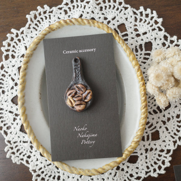 Naoko Nakajima Handmade Ceramic Brooch - Coffee Spoon