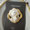Naoko Nakajima Handmade Ceramic Brooch - Flora